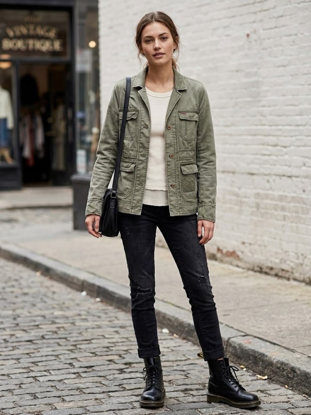 Anthropologie Utility Field Jacket Eyelet Lace Accent